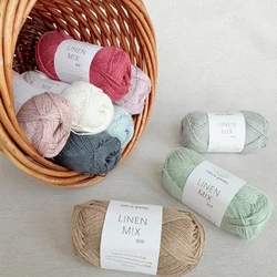 100g Ball Lotus Yarns Linen Cotton Mix Knitting Yarn, Cool Summer Crochet Yarn for Tops, Vests, Baby Projects
