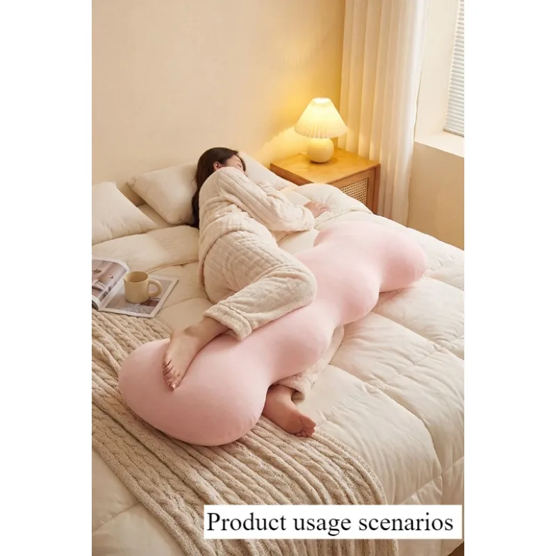 Summer ice silk long throw pillow, special bed for girls to sleep, leg pillow for boys, side pillow, bedside cushion