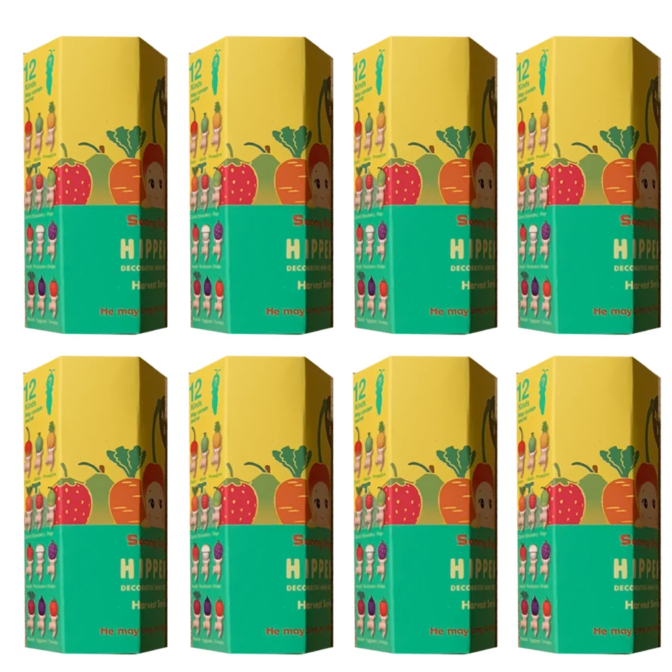 1-12 Stück Obst-Gemüse-Kopf Mini Liegende Puppe Blind Box Niedliche Bildschirm-Figuren Desktop-Auto-Ornament Sammlerstück Spielzeug Geburtstagsgeschenk