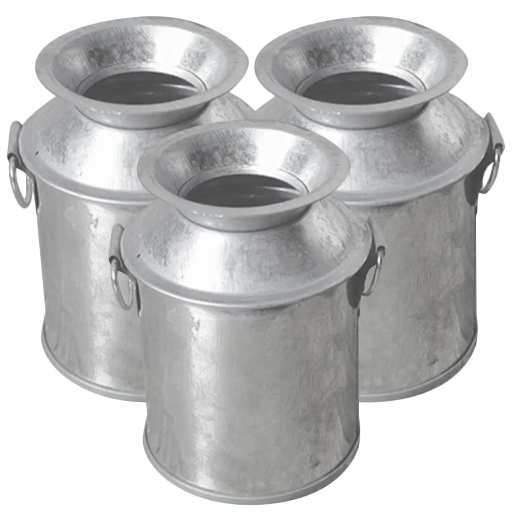 

3 Pcs Succulent Flower Pot Mini Bucket for Decor Vases Flowers Toy House Accessories Miniatures Figurines Home Small Iron Tiny