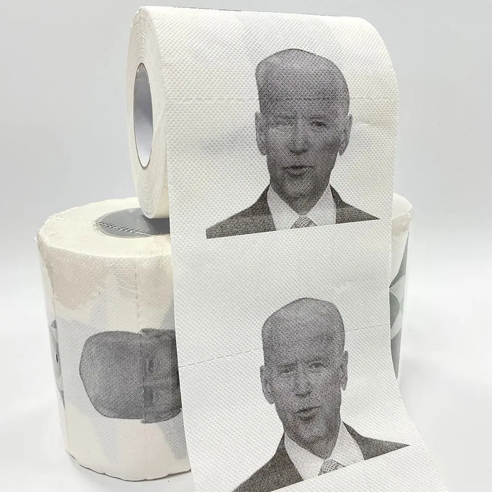 Joe Biden-papel higiénico con patrón caliente, 150 hojas, Toalla de baño