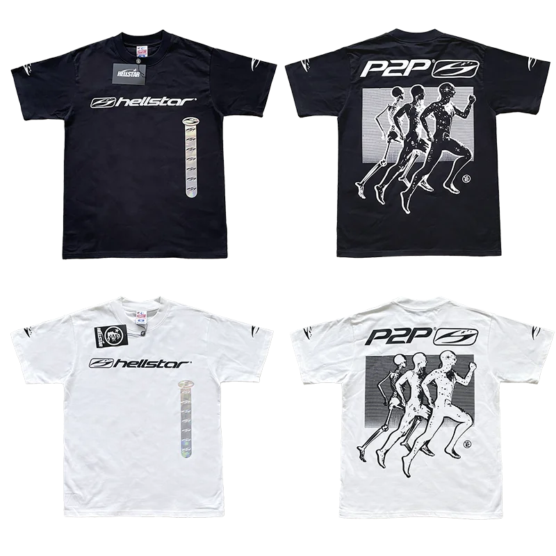 Gradient Print High Street Short Sleeve T-Shirt Unisex Youth Casual Cotton Breathable Summer Fashion T-Shirt round Neck Zipper