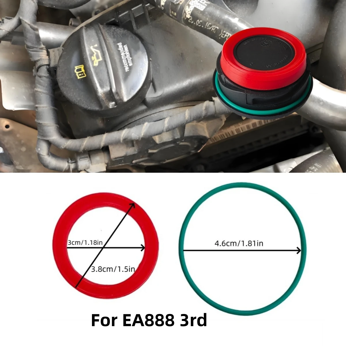 For Audi A4 A5 A6 A7 A8 A1 Q3 Q5 Q7 S4 S5 S7 VW Golf 6 7 5 4 Skoda EA888 EA211 EA111 EA113 Oil Filler Cap Rubber Sealing Gasket