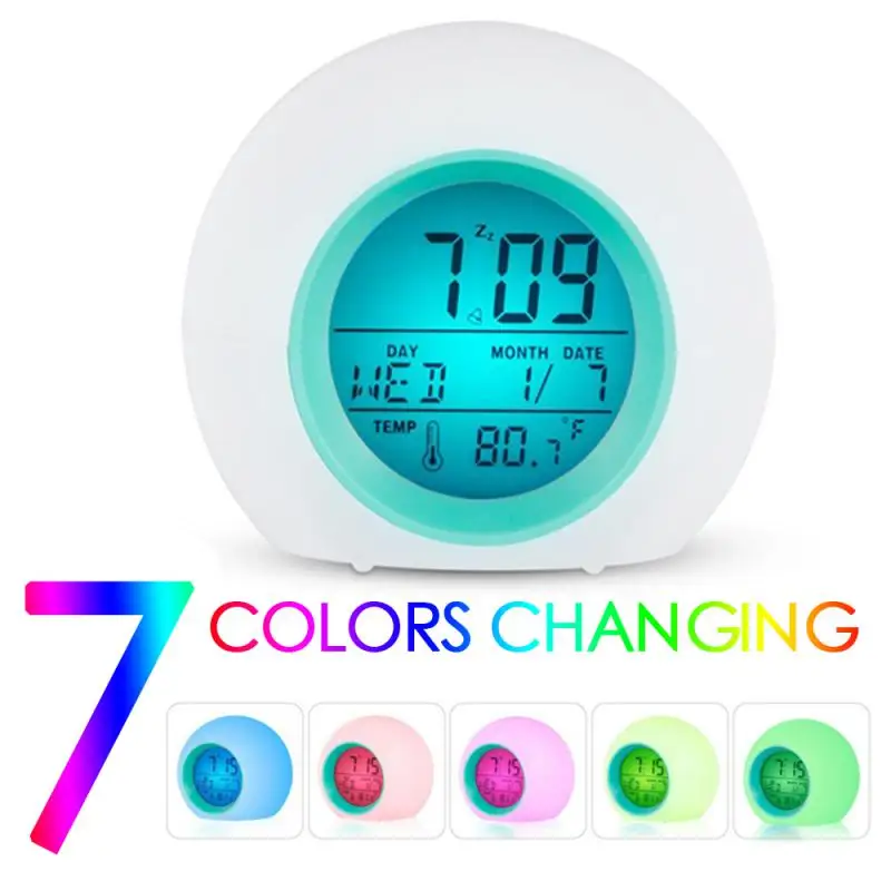 Clock Compact 3 Aaa Batteries Creative Alarm Clock Creativity Dazzling Lighting 2 Colors Home Decoration Easy To Operate Lcd