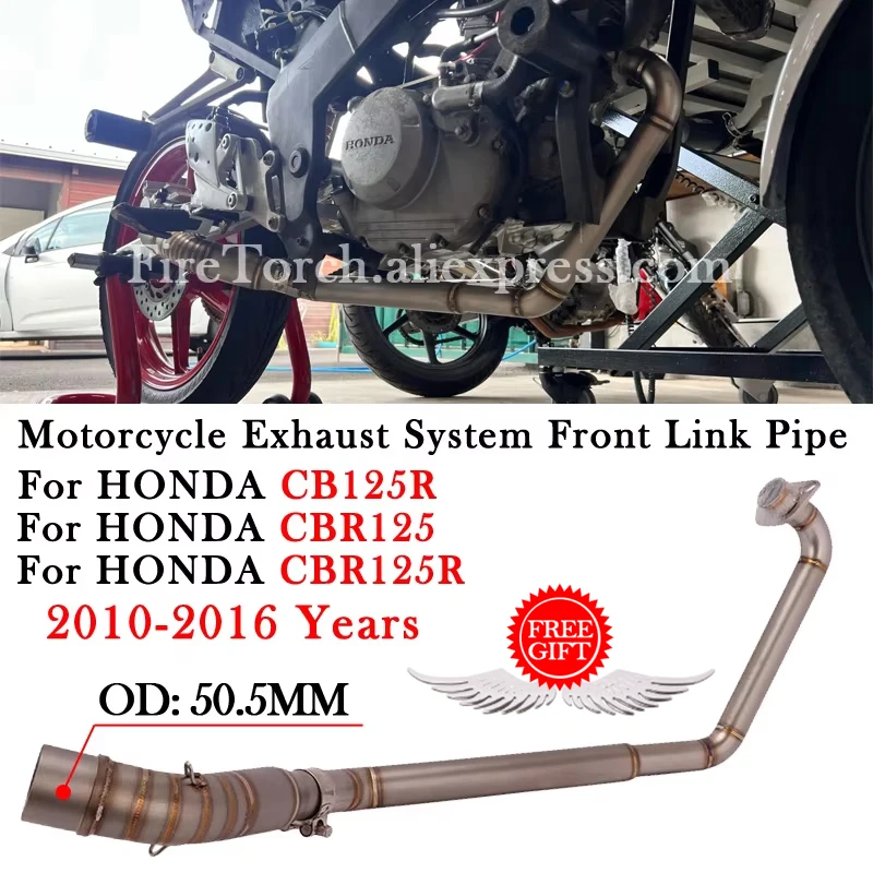 

Slip-On Motorcycle Exhaust Modify Muffler Escape Front Middle Link Pipe For HONDA CBR125 CBR125R CB125R CBR 125 125R 2010 - 2016