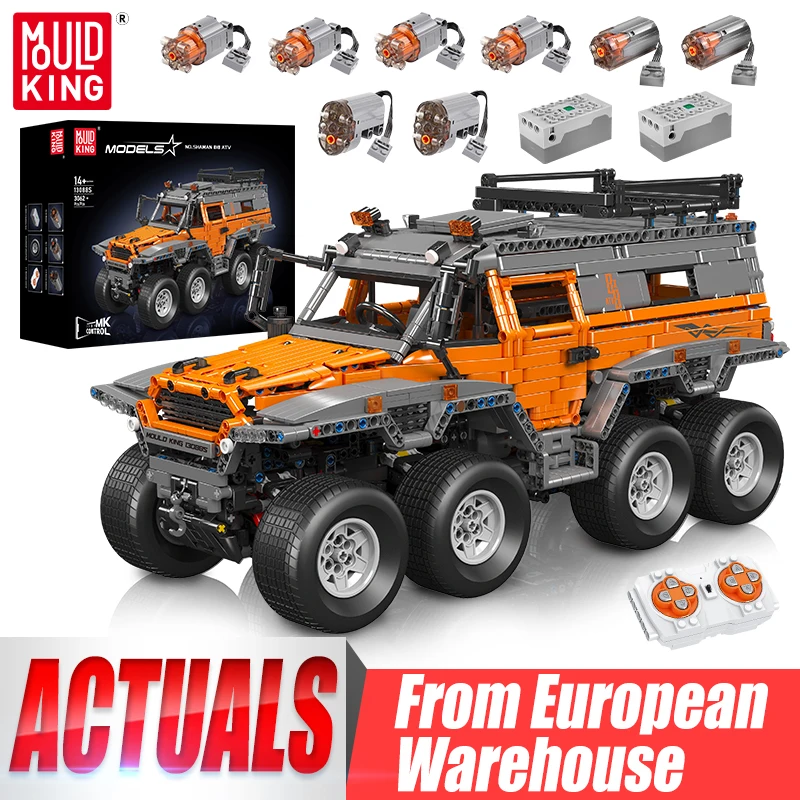 Mould King 13088S Technical Car Building Block MOC-5360 Avtoros Shaman 8x8 Car Set Assembly Brick Toys Kids Christmas Gifts