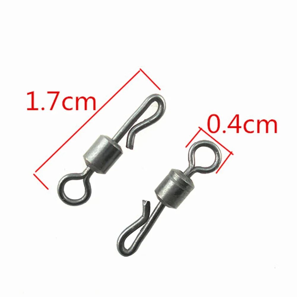 25/50/75/100 pcs Rolling Quick Change Swivels For Carp Fishing Q-shaped Swing Snap Connector Bearing Swivel Fishing Accessories