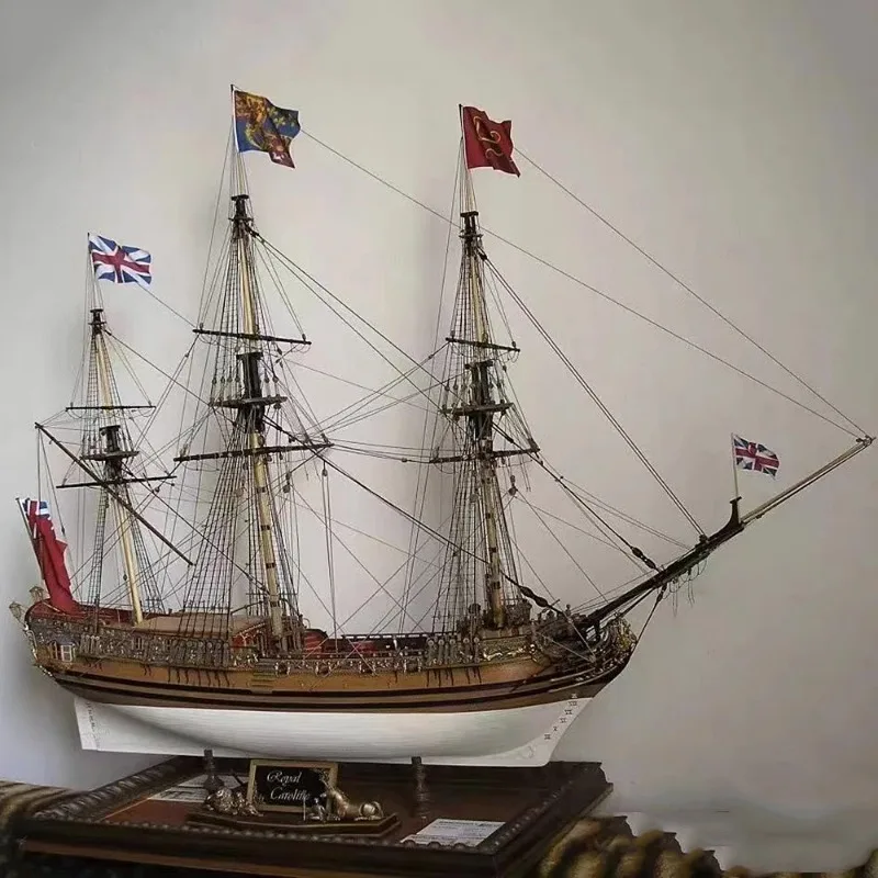 

1/50 wooden sailboat model material French Royal Caroline ship model Royal Caroli assembly kit
