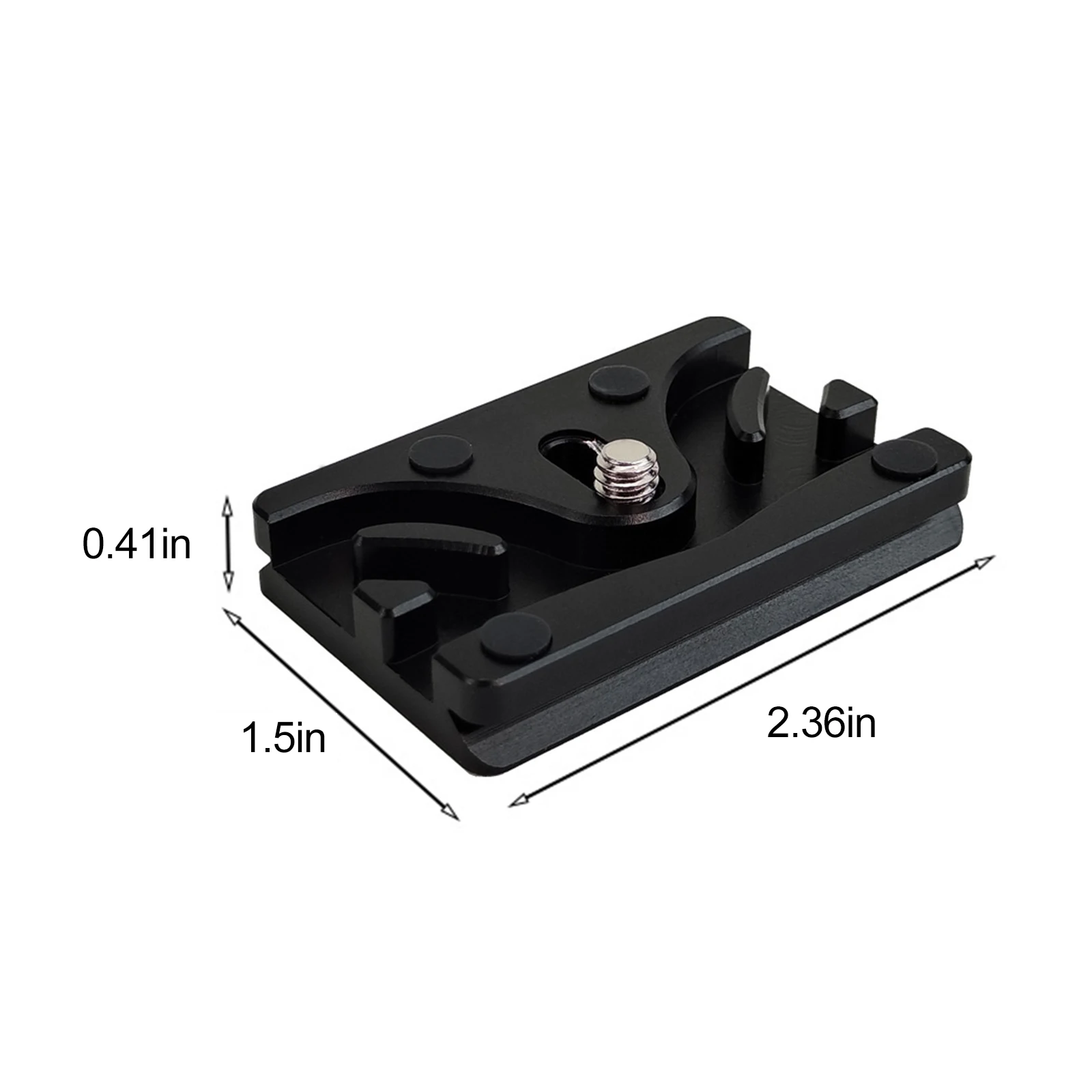 Aluminum Alloy Tether Plate with 1/4 Inch Thread Camera Tether Cable Clamp Block for SLR DSLR Tripod Ball Head