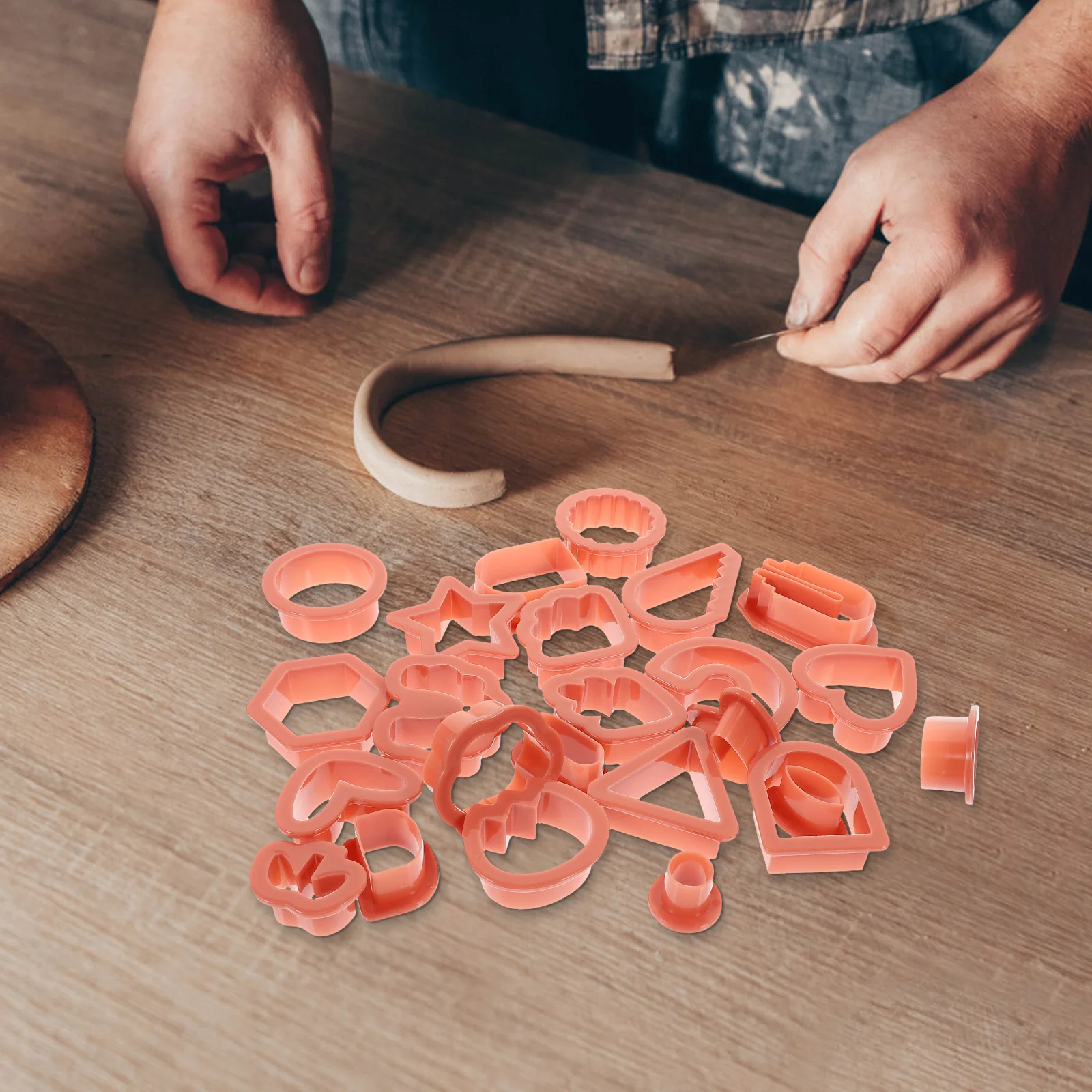 1 مجموعة البلاستيك الطين القاطع كيت للمجوهرات بوليمر المعادن كوكي صياغة لوازم البلاستيك الطين القاطع الفخار أداة للحرف اليدوية