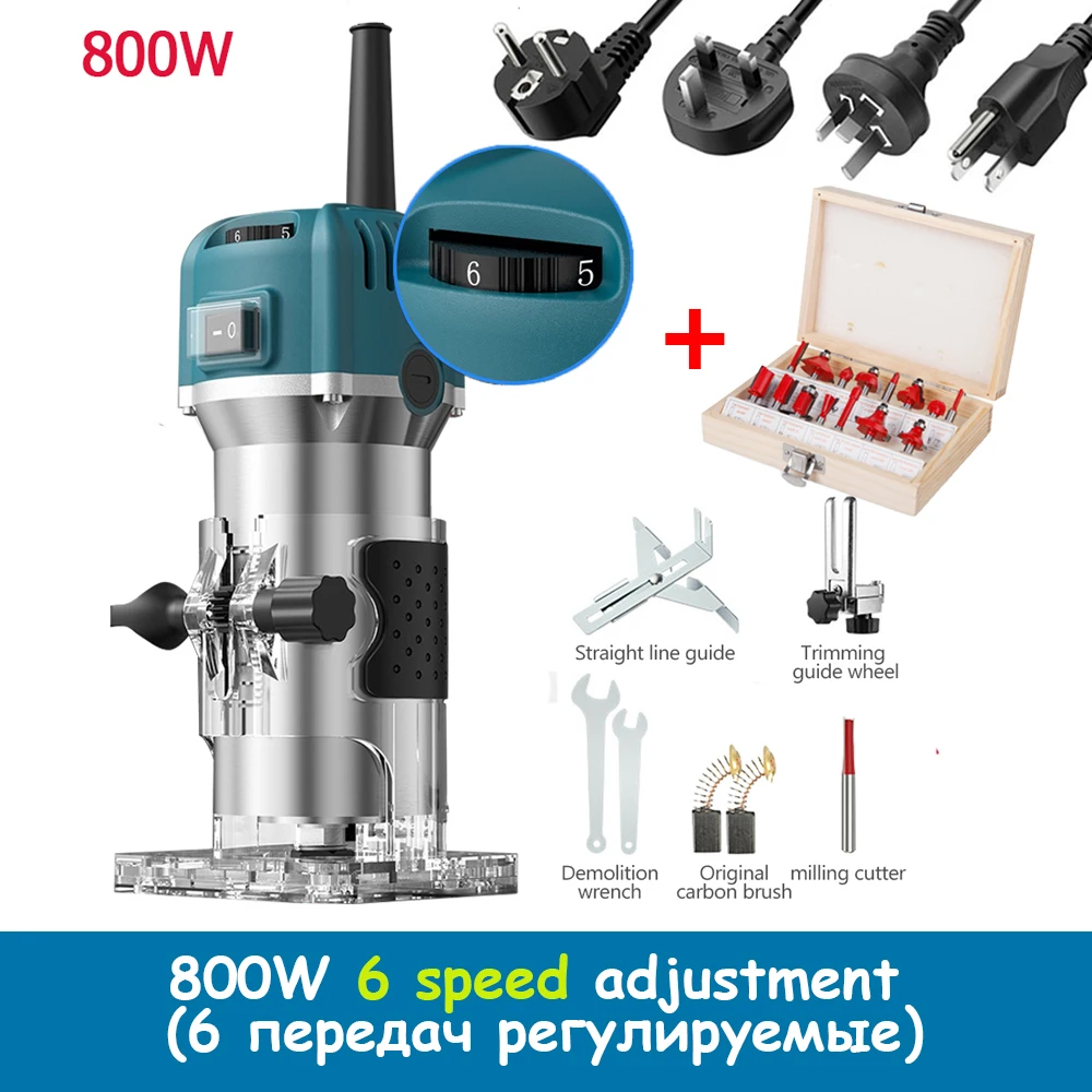 DIY Woodworking Electric Trimmer Wood Milling Engraving Slotting Trimming Machine Carving Machine Router Wood Dropshipping