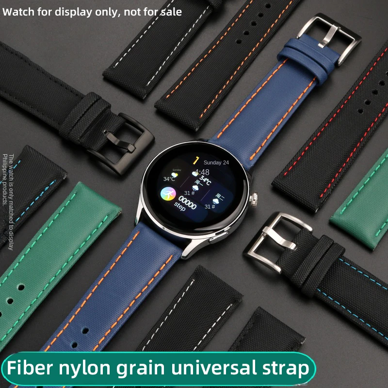 

SmartWatch Nylon Strap for Samsung Galaxy 3 4 5 leather strap Bracelet Huawei Ultimate Watch GT 2/3 band GT5 gt4 46mm watchstrap