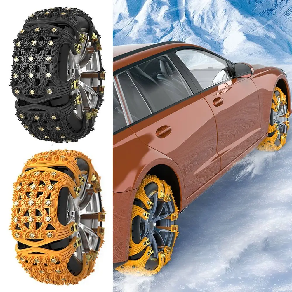 

1PC Rubber Car Snow Chains Anti-Skid Emergency Accessories Car Tire Chains Protection Roadway Safety Car Wheels Chains