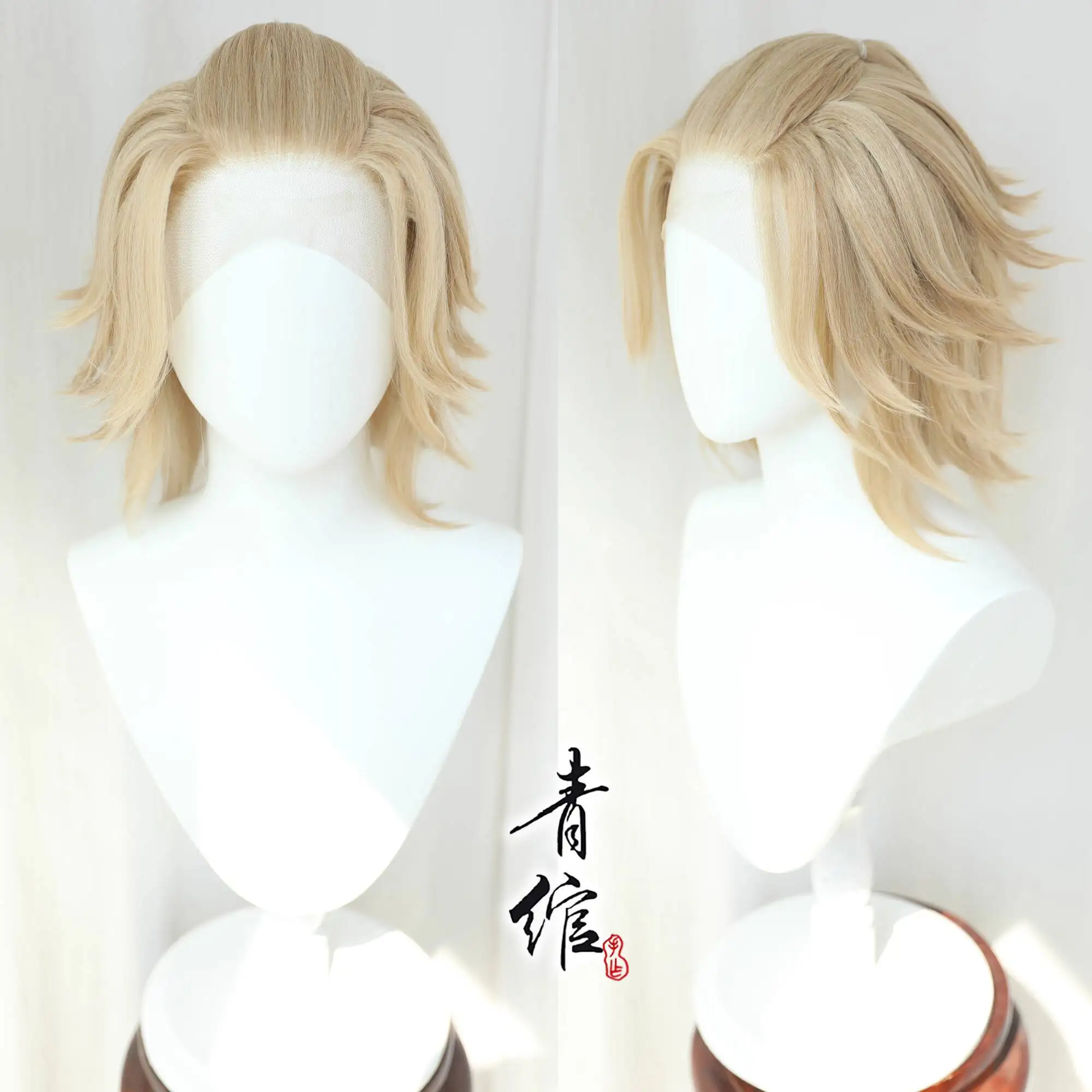 

Токио Мстители Майки Золотой Парик с Большой Спиной Откидной Короткие Волосы Cos Парик Косплей Хэллоуин Парики Майки + Кепка Для Парика