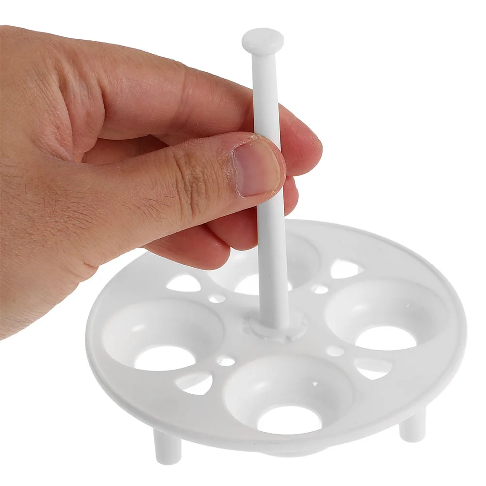 

4pcs Egg Holder for Refrigerator Steamer Rack Plastic Container Fridge Organizer Boiled Eggs Storage Racks Egg Boiler Stand