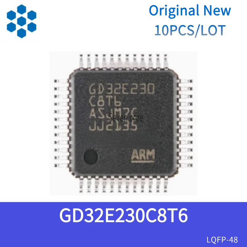 

Original New 10pcs/lot GD32E230C8T6 LQFP-48 ARM Cortex-M23 32-bit microcontroller -MCU chip