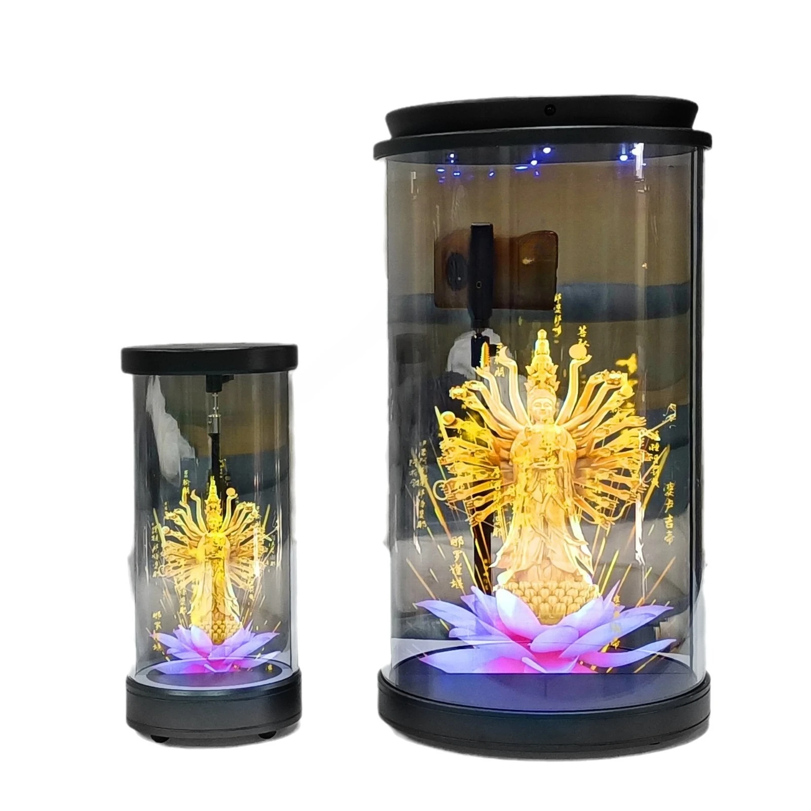 

Direct supply cylindrical holographic display cabinet, holographic naked eye 3D circular Agree digital human projection