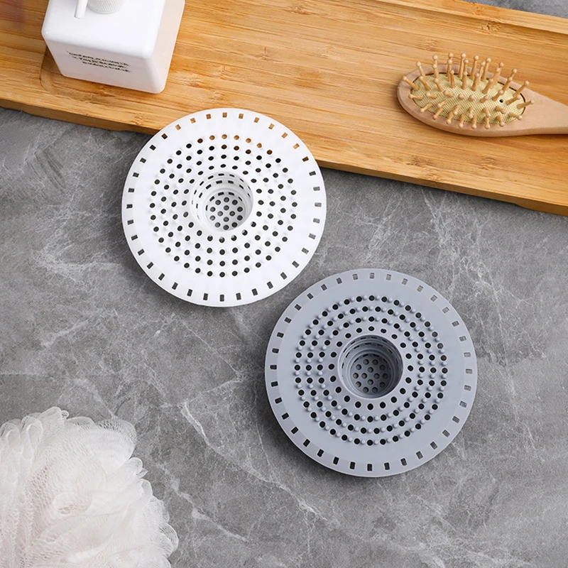 1pc Anti-blocking Silicone Sink Strainer, Hair Clean Up Mesh Trap Floor Drain Shower Drain Pad, Used for Kitchen Bathroom
