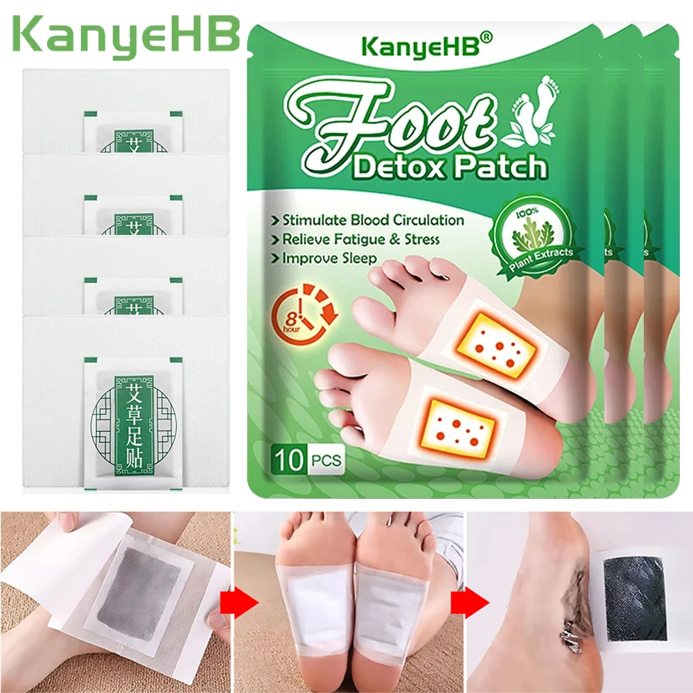 Natural Detox Foot Patches Body Toxins Cleansing Slimming Stress Relief Feet Pad Foot Care Tool Improve Sleep Detox Foot Sticker