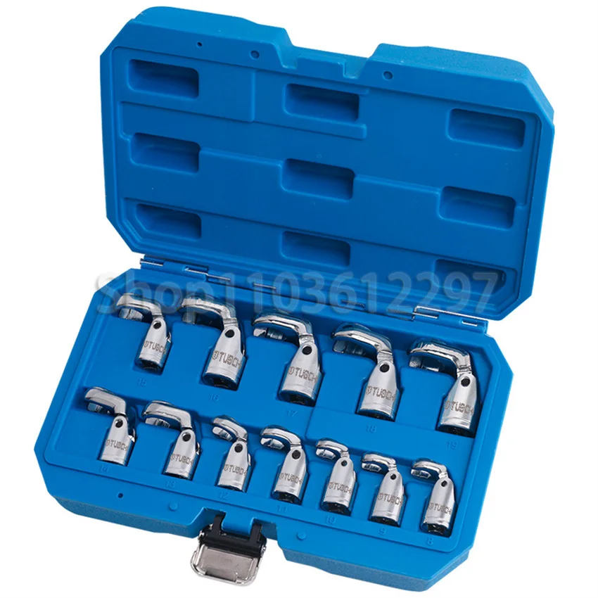 

12 шт. 3/8-дюймовый открытый кольцевой ключ со шарнирными воротами, набор ножных ключей, гибкий метрический ключ для масляной трубы, раструбный ключ, инструмент для разборки