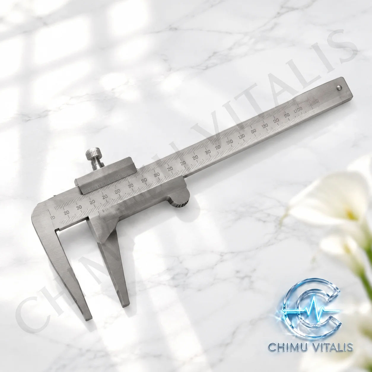 【CHIMU VITALIS】 Diameter Measuring Ruler Medical Stainless Steel Vernier Caliper Instrument