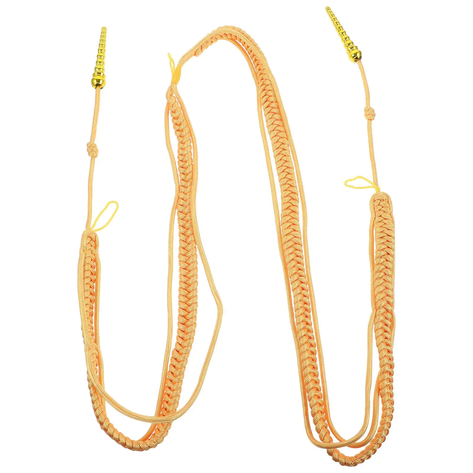 1PC Yellow Plastic Pendant Stage Performance Formal Security Uniform Epaulettes Braided Aiguillette Shoulder Cord