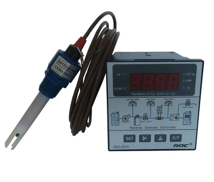 

ROC-2315 CCT7320, ósmosis inversa Industrial en línea de una sola etapa + medidor de resistencia, controlador RO