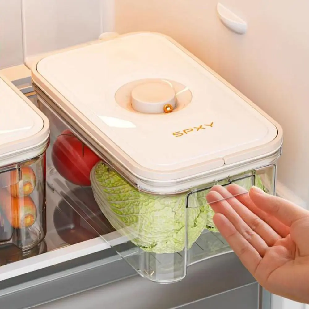 

Plastic Food Vacuum Storage Box Sealed Moisture-Proof Refrigerator Fresh-Keeping Box with Lid Transparent Food Storage Container