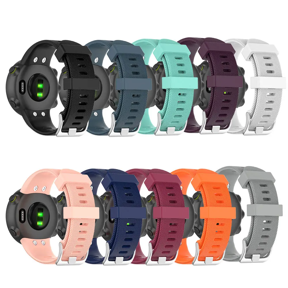 Ремешок силиконовый спортивный для Garmin Forerunner 45, сменный Браслет для наручных часов Garmin Forerunner 45S