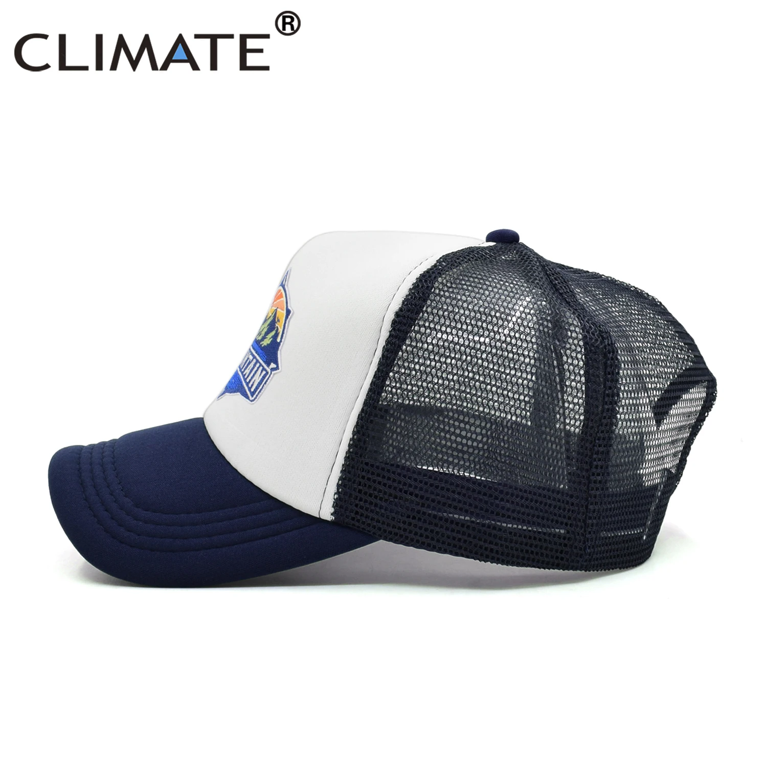 CLIMATE Mountain Hike Cap Cool Forest Trucker Cap Hiking Mountain Cap Hat Peak Mountain Baseball Cap Cool Summer Mesh Cap