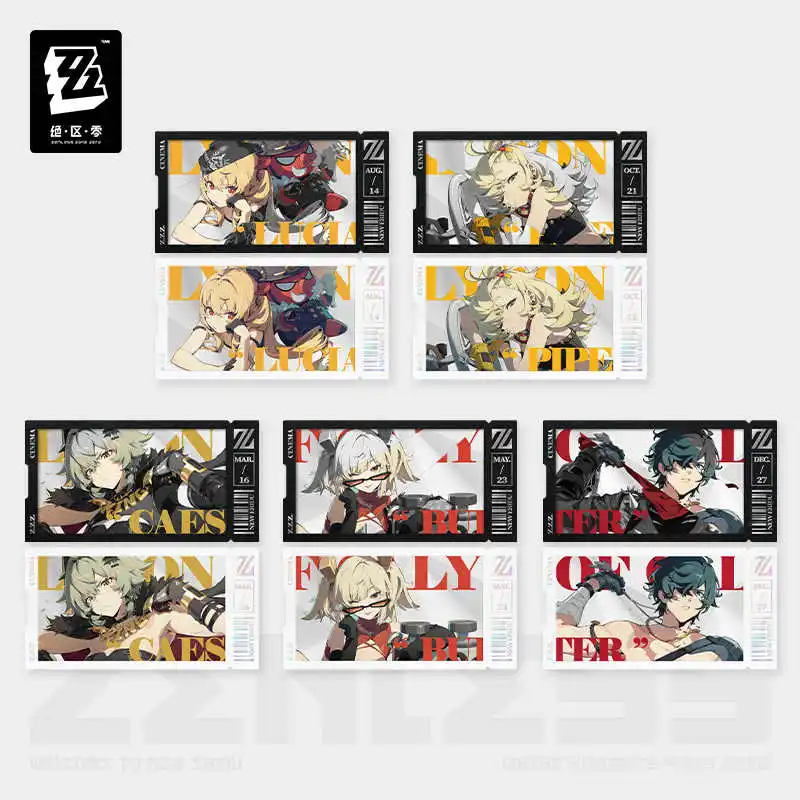 Предпродажа игры Zenless Zone Zero Lighter Caesar Lucy Burnice Piper Официальный товар miHoYo Оригинальная коллекционная карта серии YH ﻿ Подарок