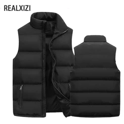 Winter Brand Clothing Vest Jacket Warm Sleeveless Men's Jackets Casual Waistcoat Winter Windproof Coats Male Zipper Down Vest