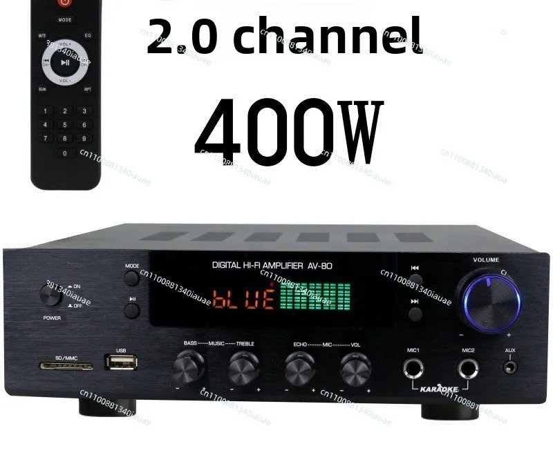 Karaoke Power Amplifier Huanniu High Power Remote Control Bluetooth Power Amplifier with Insert Card Others