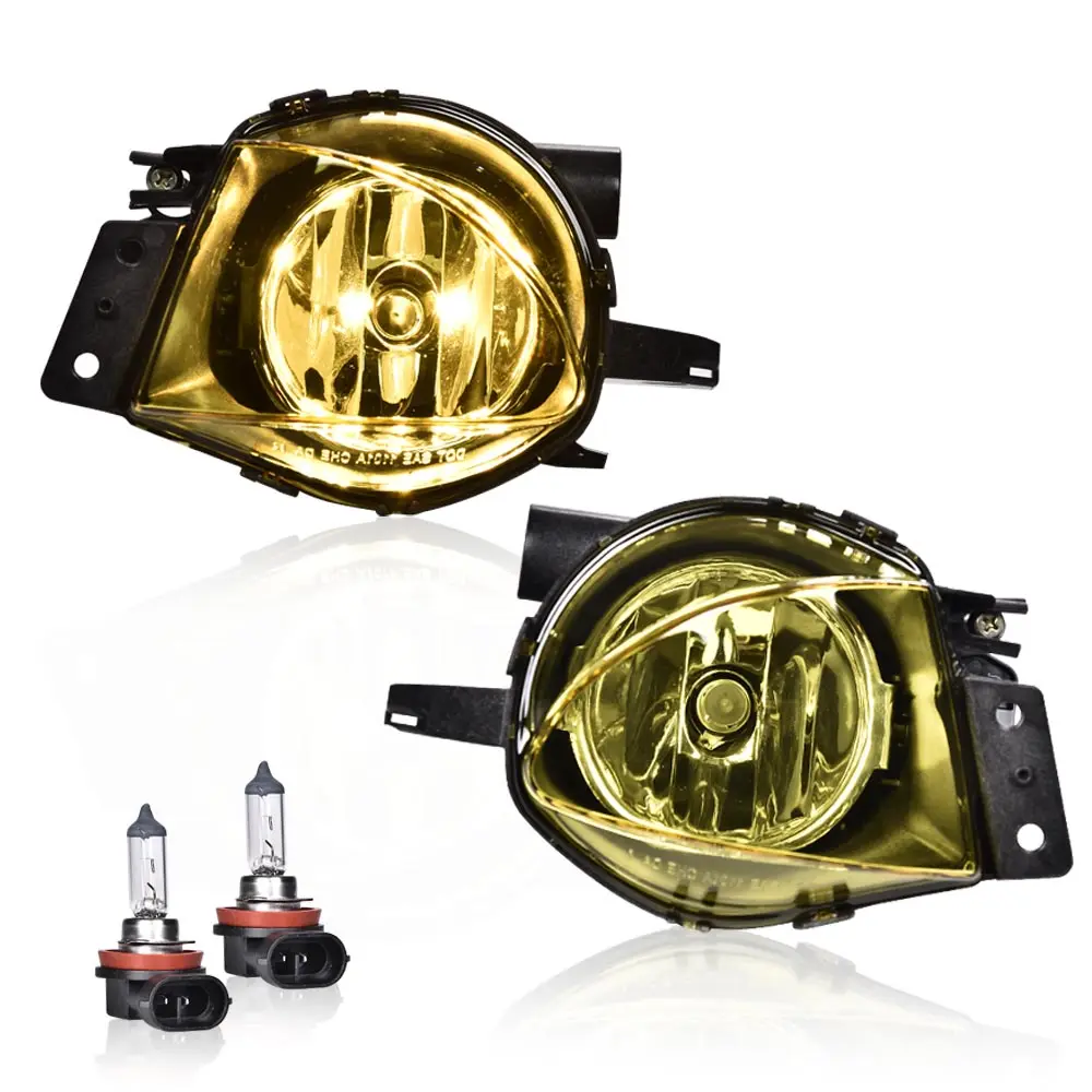 Fit For 2006-2008 Bmw E90 325i 328i 330i 335i Yellow Bumper Fog Light Lamps+Bulb