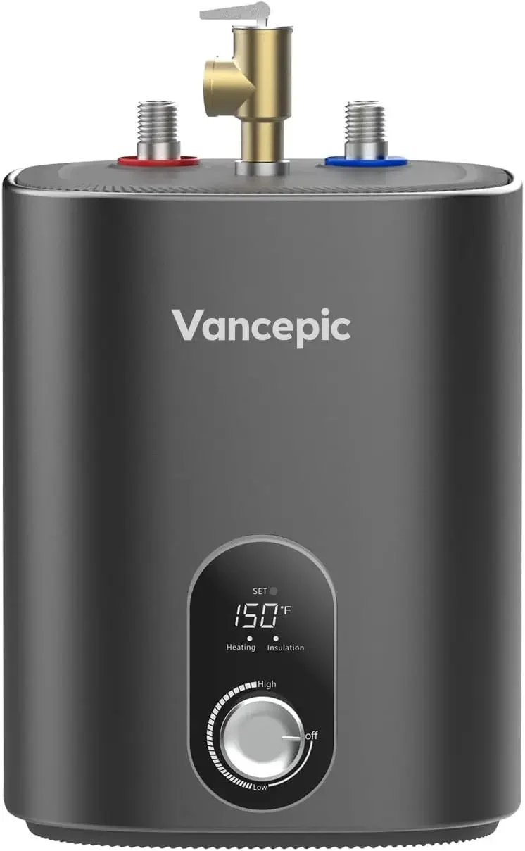 Gen II 2.5-Gallon Electric Mini-Tank Water Heater, 120V, 1440W Instant Hot Water for Point-of-Use, Quick and Easy Installation,