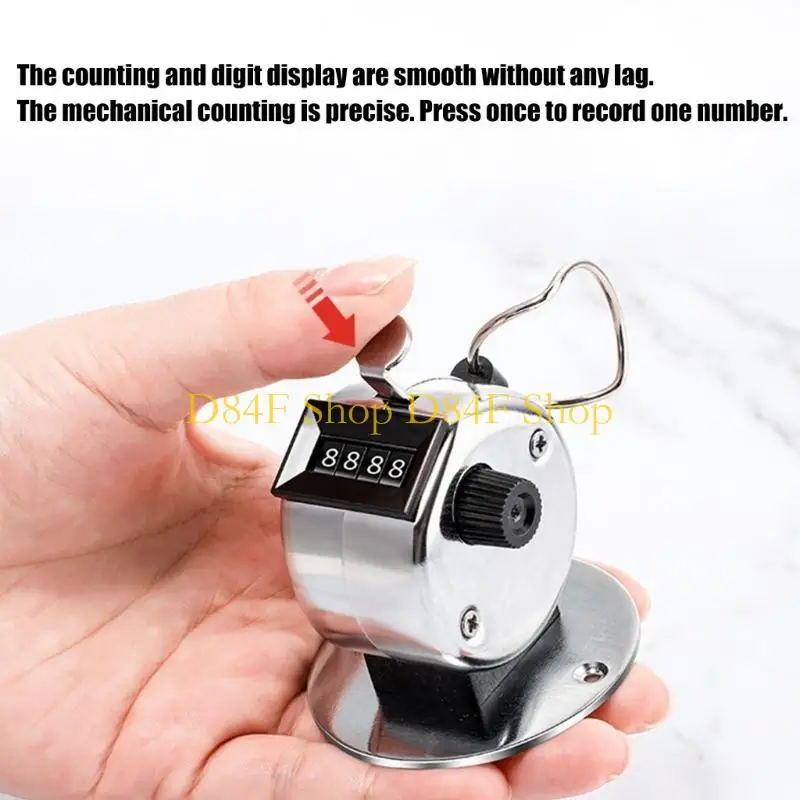 D84F Shock Resistant Manual Counter Accurate Counting For Harsh Environment Schools Factories Metal Build