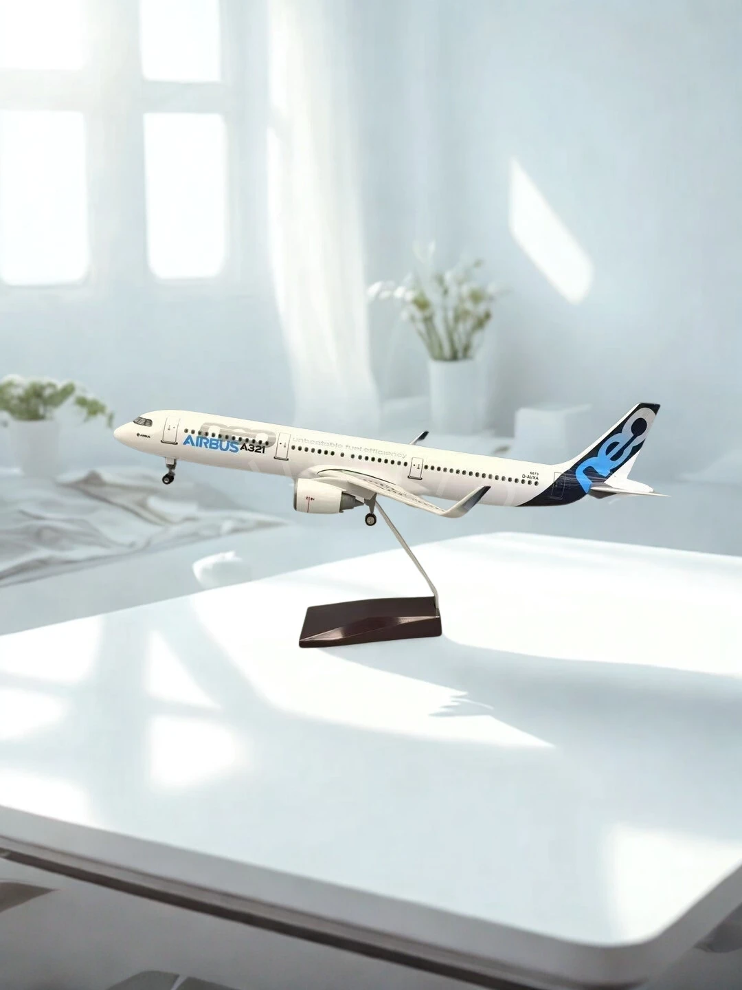 جديد ديكور نموذج 44 سنتيمتر A321 نيو النموذج طيران نموذج طائرة الراتنج الطائرة مع حامل لعشاق الطيران الهدايا أو الديكور