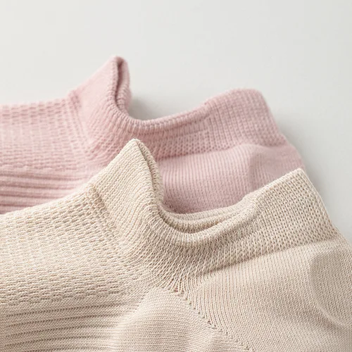 Imagen 2 del producto 6 pares de calcetines de algodón para mujer, calcetines náuticos, calcetines cortos invisibles poco profundos, costura deshuesada, antideslizantes, sin tacón, Color sólido