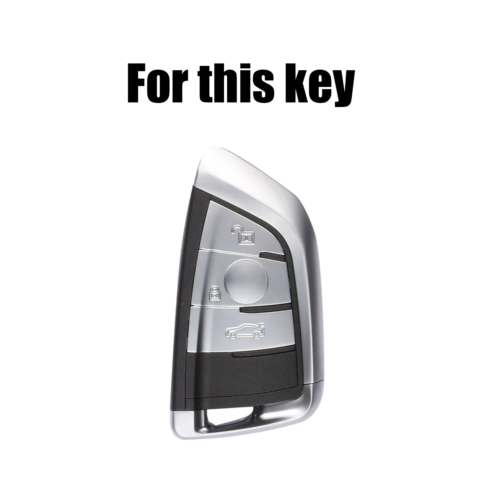 For BMW 1 2 4 5 6 8 Series M2 M4 X3 X4 2017 2016 2013 Remote 4 Button Silicone Key Fob Ring Chain Case Cover Holder Protector