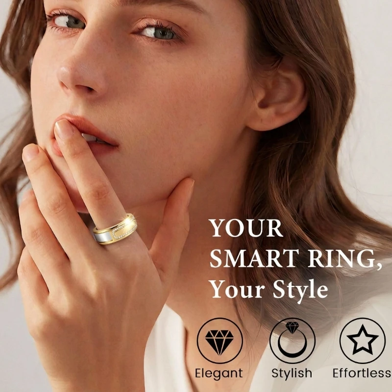 Decorative Wearable Cover with U-Shaped Stone Detail, Reflective Finish and Split Metal Construction F19E