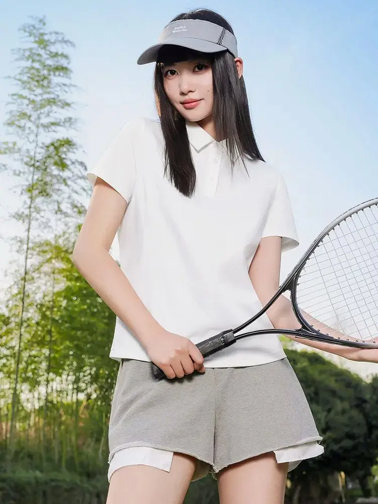 Quick-drying Sports Top: Breathable Summer T-shirt Polo Neck Short-sleeved Loos… - Image 4