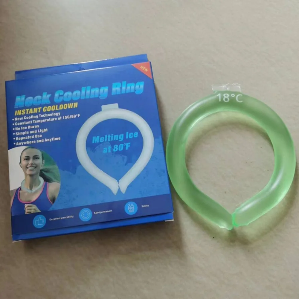 

Reusable Neck Cooling Tube Wearable Body Cooling Ice Pillow 18 Degrees Natural Freezing Preventing Heatstroke Neck Cooling Ring