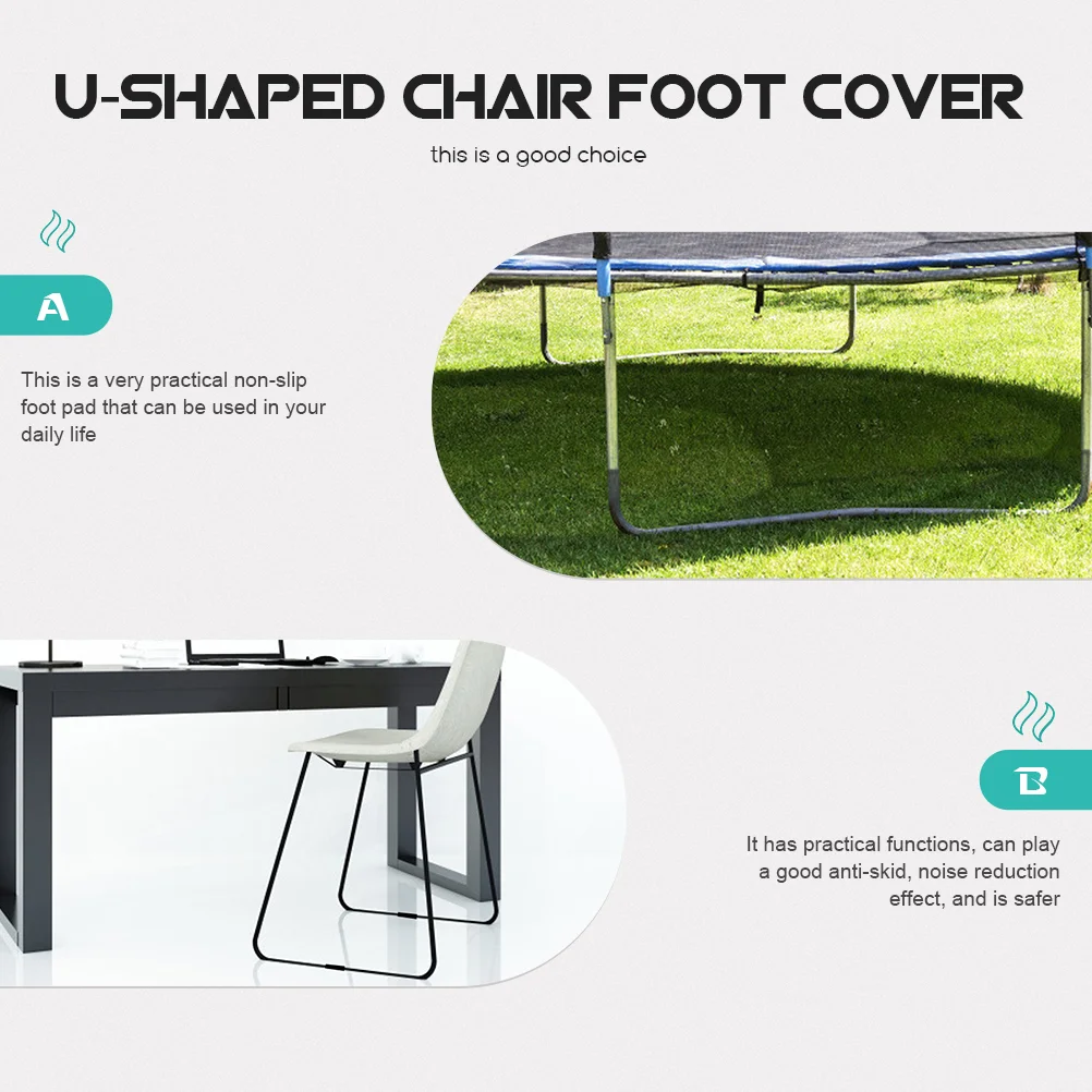 25 Pcs Non-slip Mat Chair Leg Cover Trampoline Covers Feet Sleeves Mats Protector U-shaped Foot Caps Plastic Protectors Stools