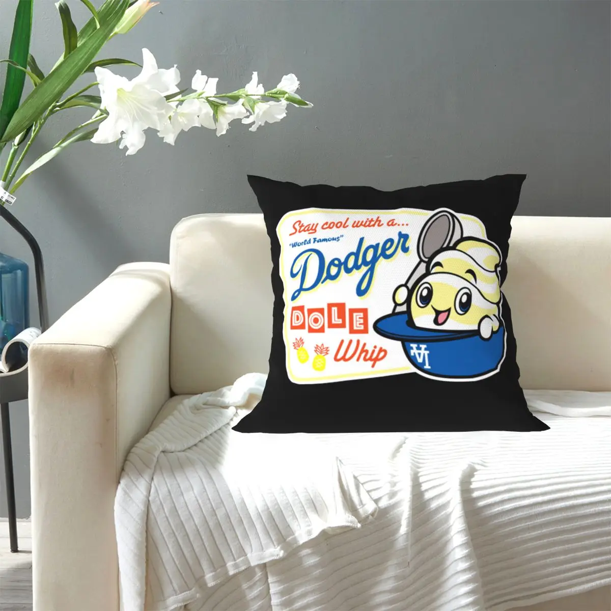 World Famous Dodger Dole Whip Square Pillowcase Pillow Cover Cushion Decor Comfort Throw Pillow for Home Living Room