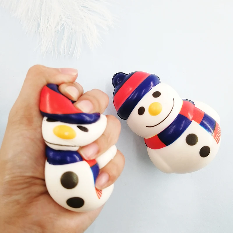 Fun Cartoon Cute Slow Rebound Christmas Snowman Soft Pinch Toys PU Christmas Series Of Children's Stress Relief Toy Holiday Gift