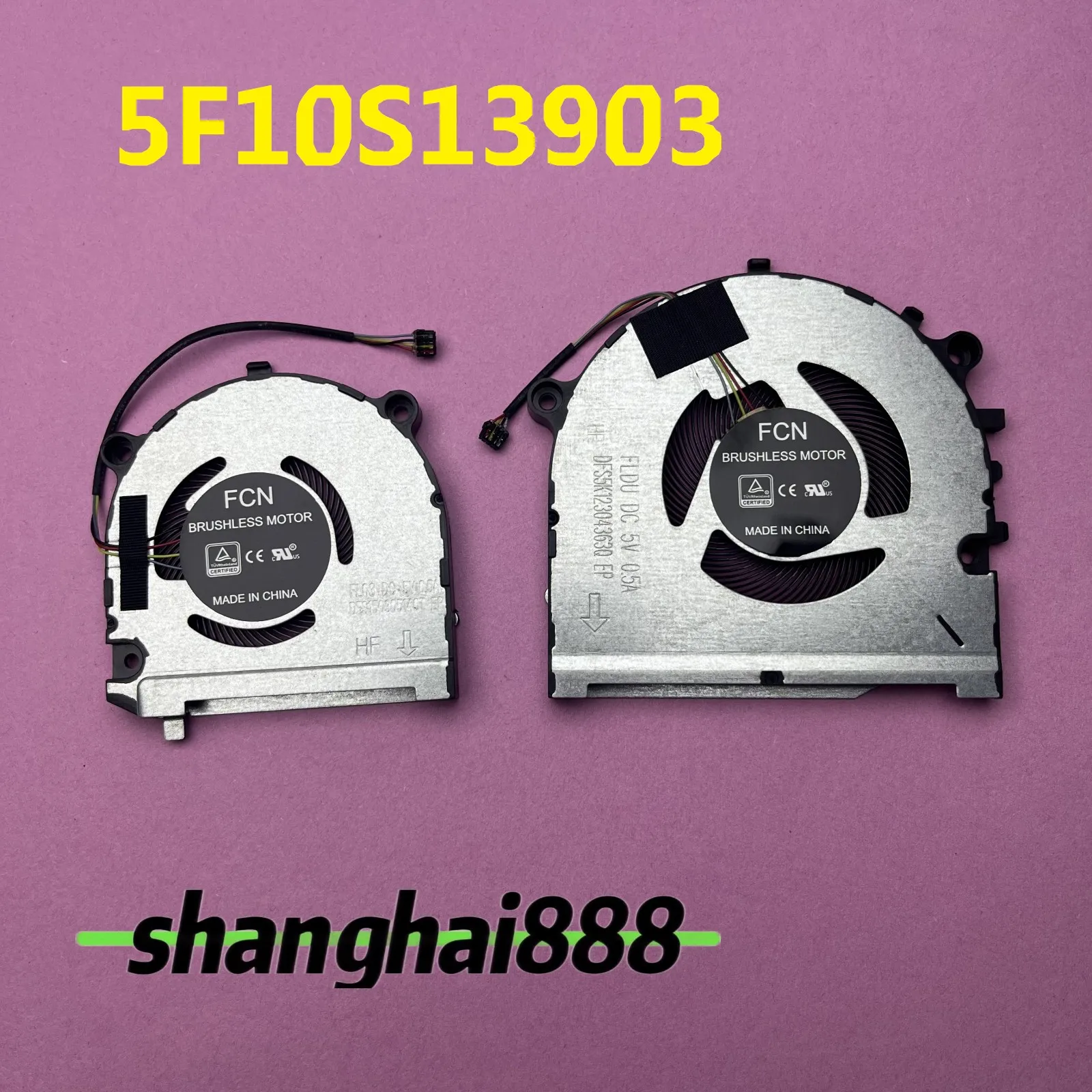 New for ThinkBook 14s-IWL 20RM 14s-IML 20RS Cooling Cpu Fan Pack 5F10S13903