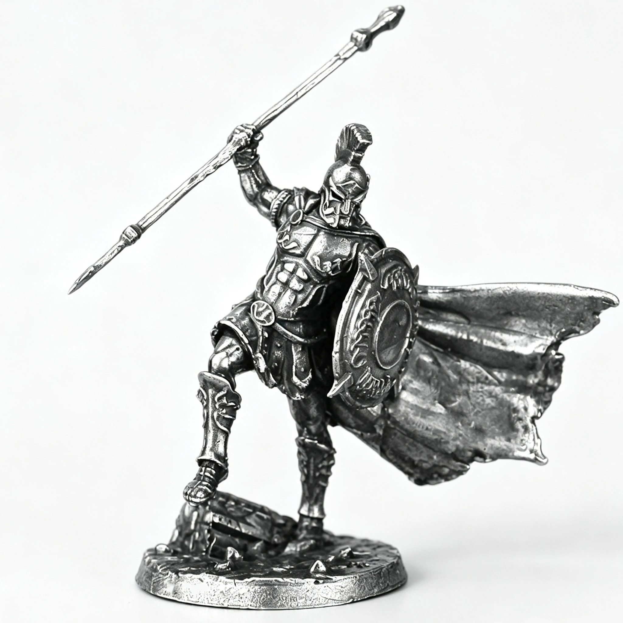 Metal military ancient Greek small soldier figurine toy chess piece display tabletop game collectible historical soldier view 5