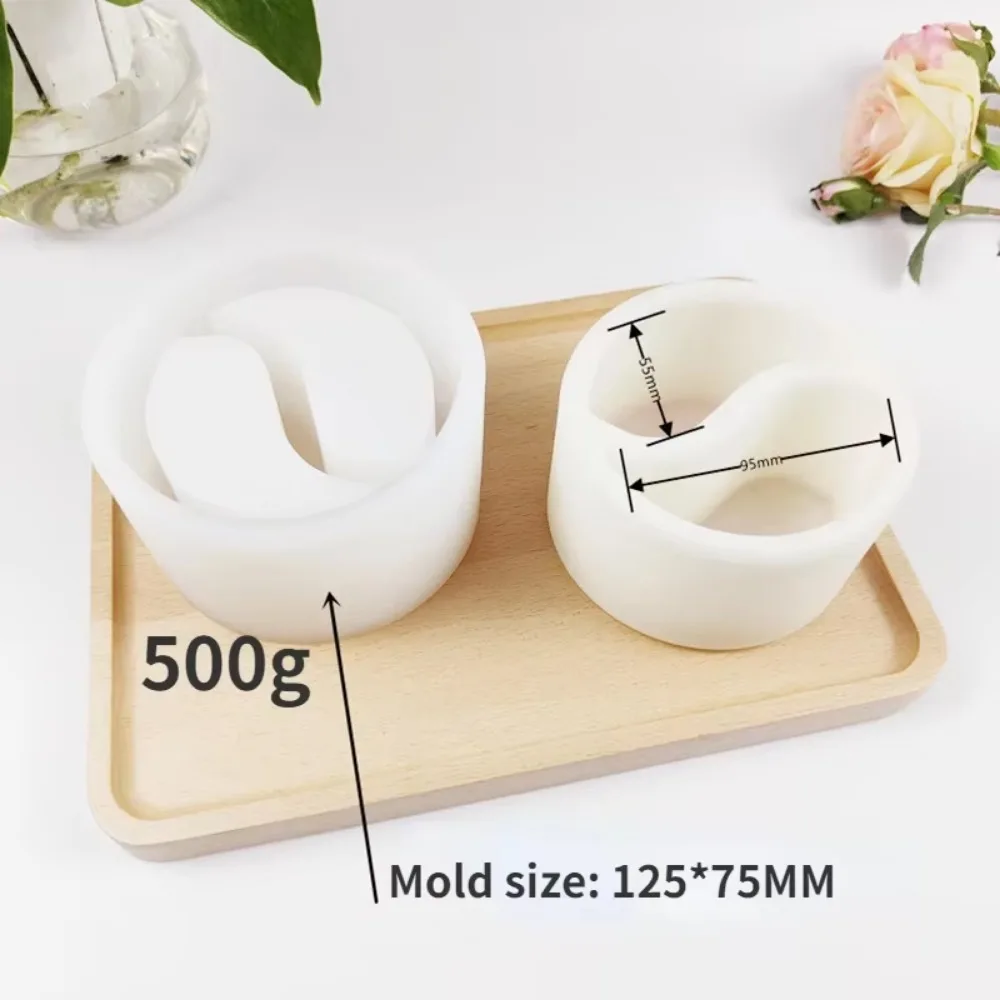 3D Yin Yang Tai Chi Silicone Mold DIY Jewelry Holder Succulent Pot Decoration Multipurpose Storage Container Candle Holder Molds