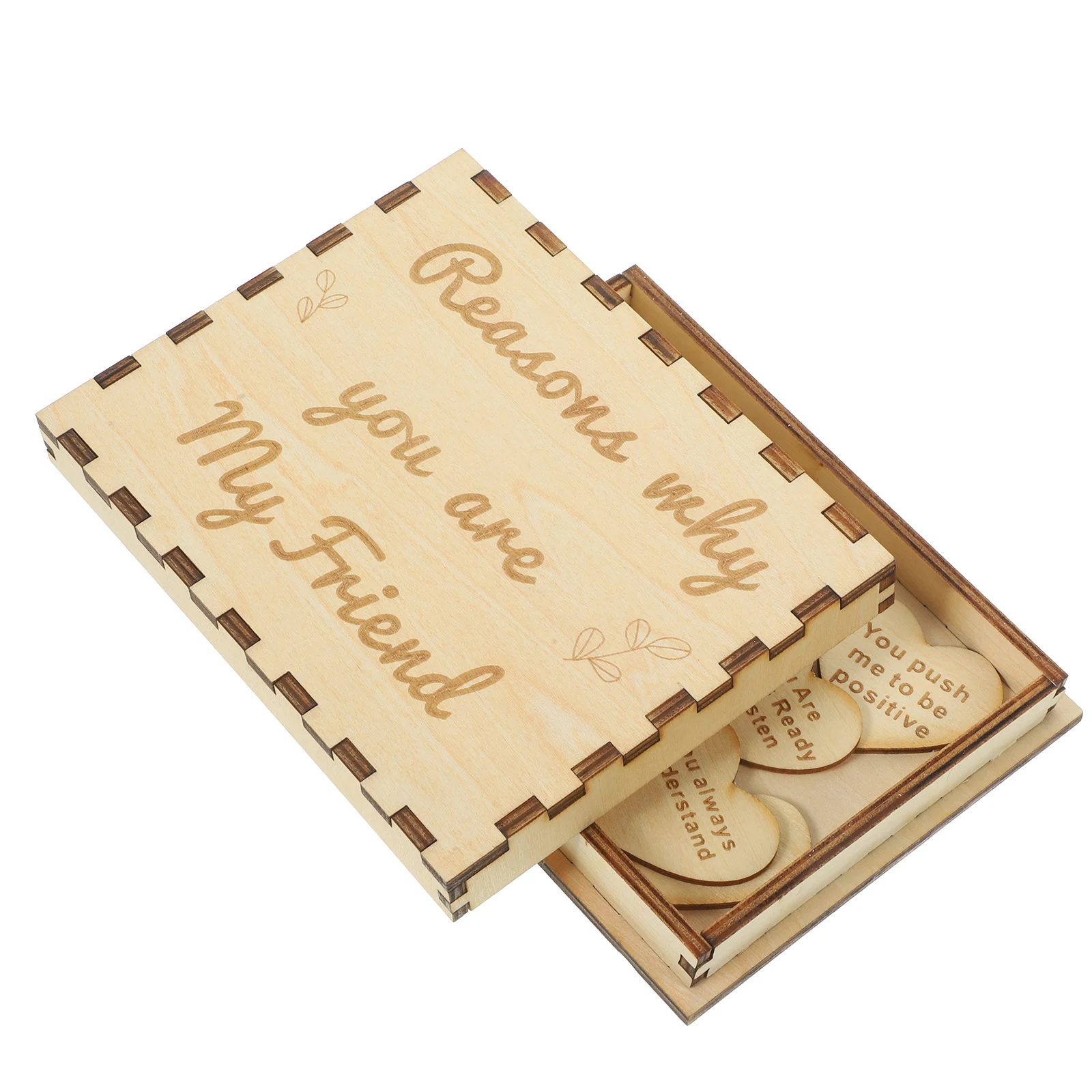 

Friendship Gift Wooden Box Birthday Bestie Card Decoration Clothing Boxes for Gifts Set