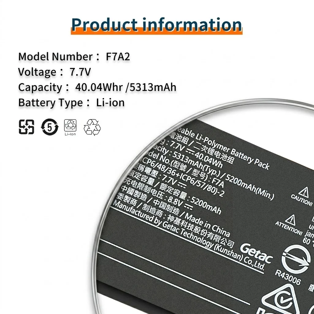 F7A2 5200mAh 8.8V Replacement Battery for Steam Deck Handheld Game Controller High Capacity Li-polymer Rechargeable Batteries